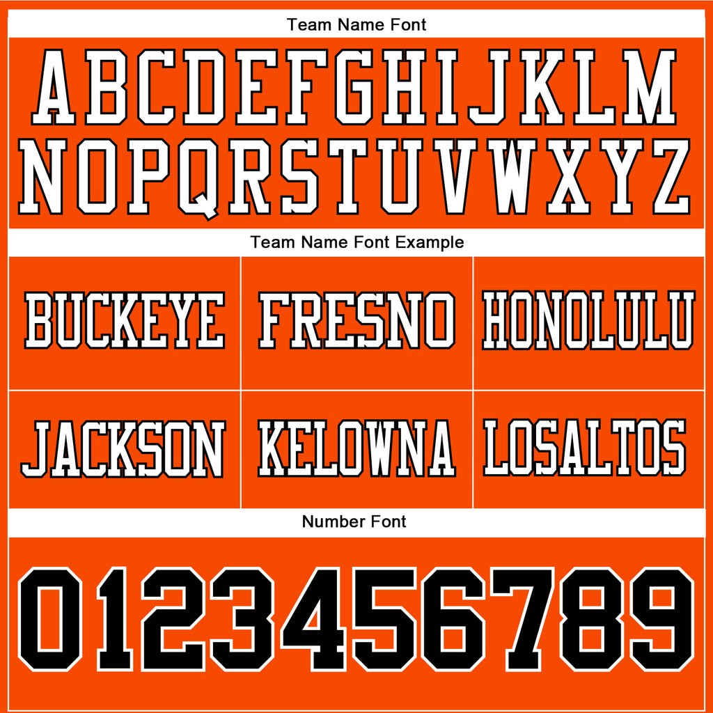 Custom Orange Black-White Mesh Authentic Football Jersey