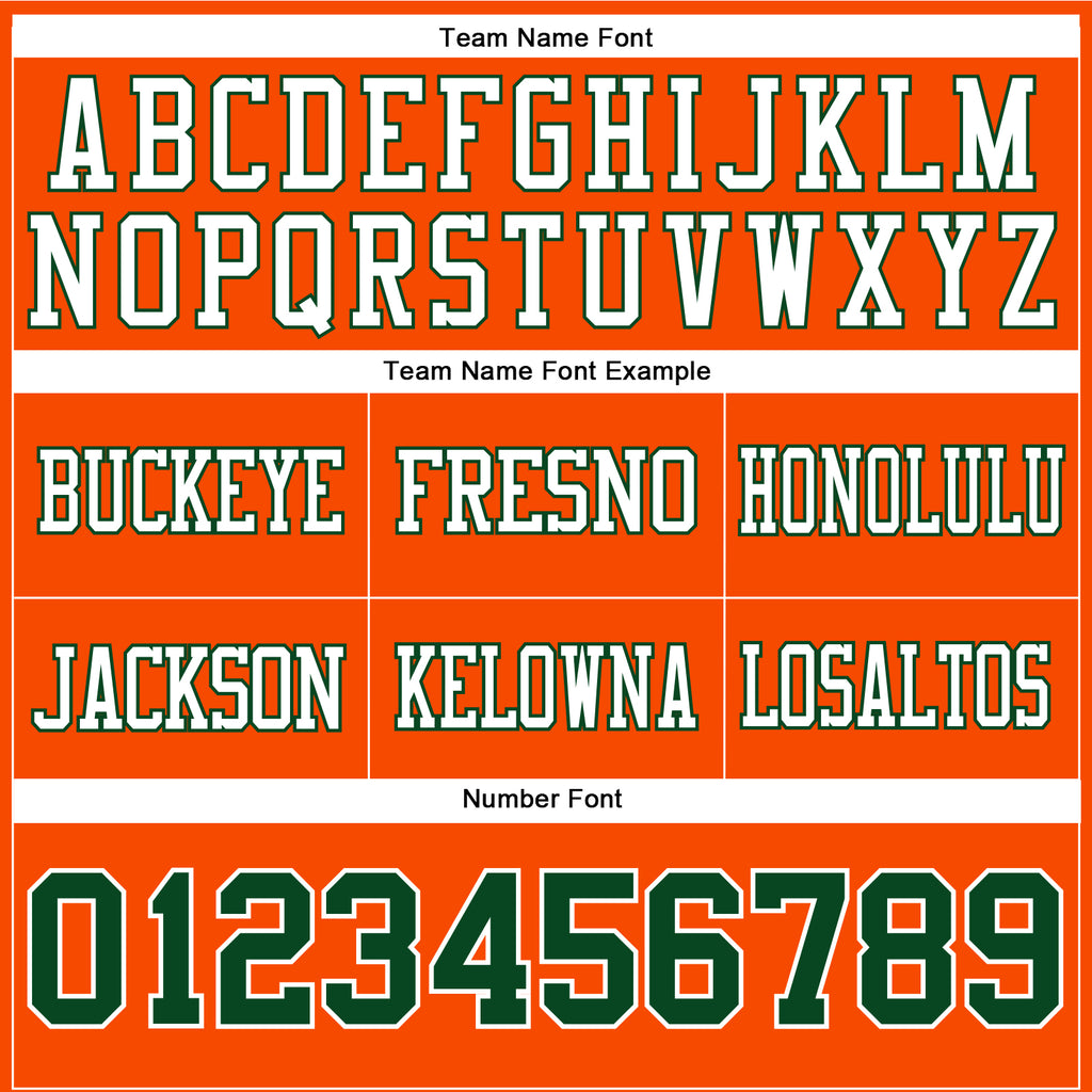 Custom Orange Green-White Mesh Authentic Football Jersey
