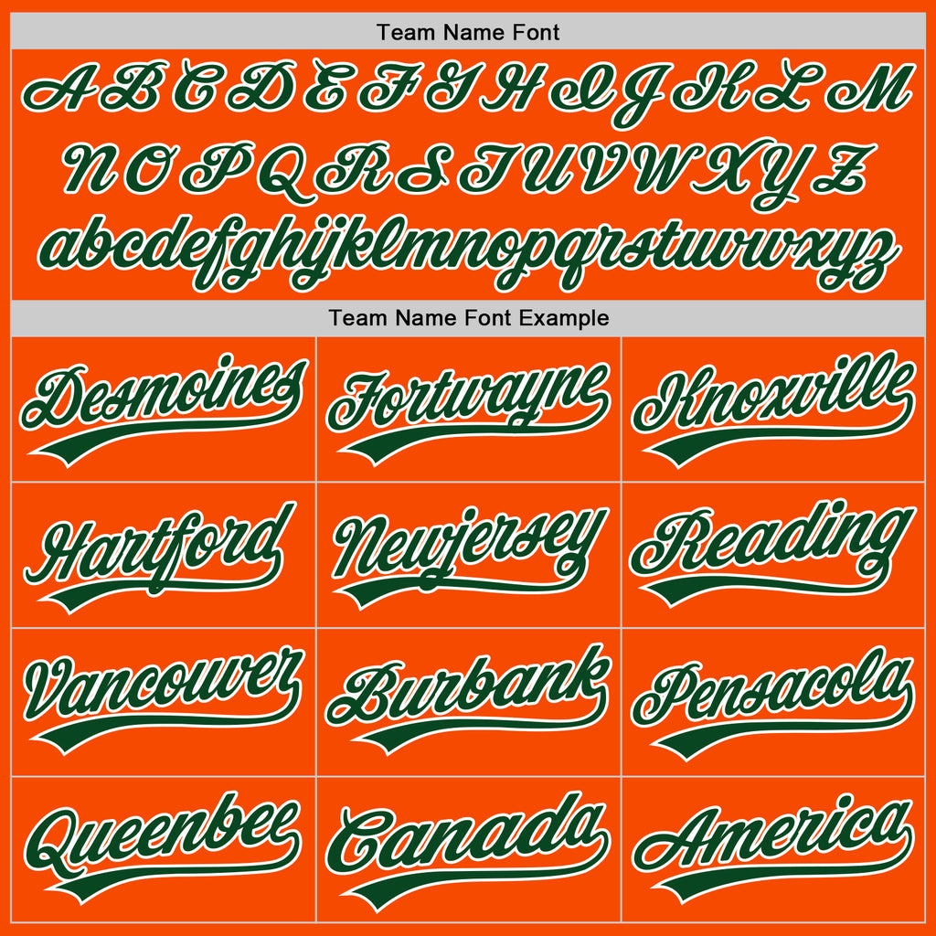 Custom Stitched Orange Green-White Baseball Pullover Sweatshirt Hoodie