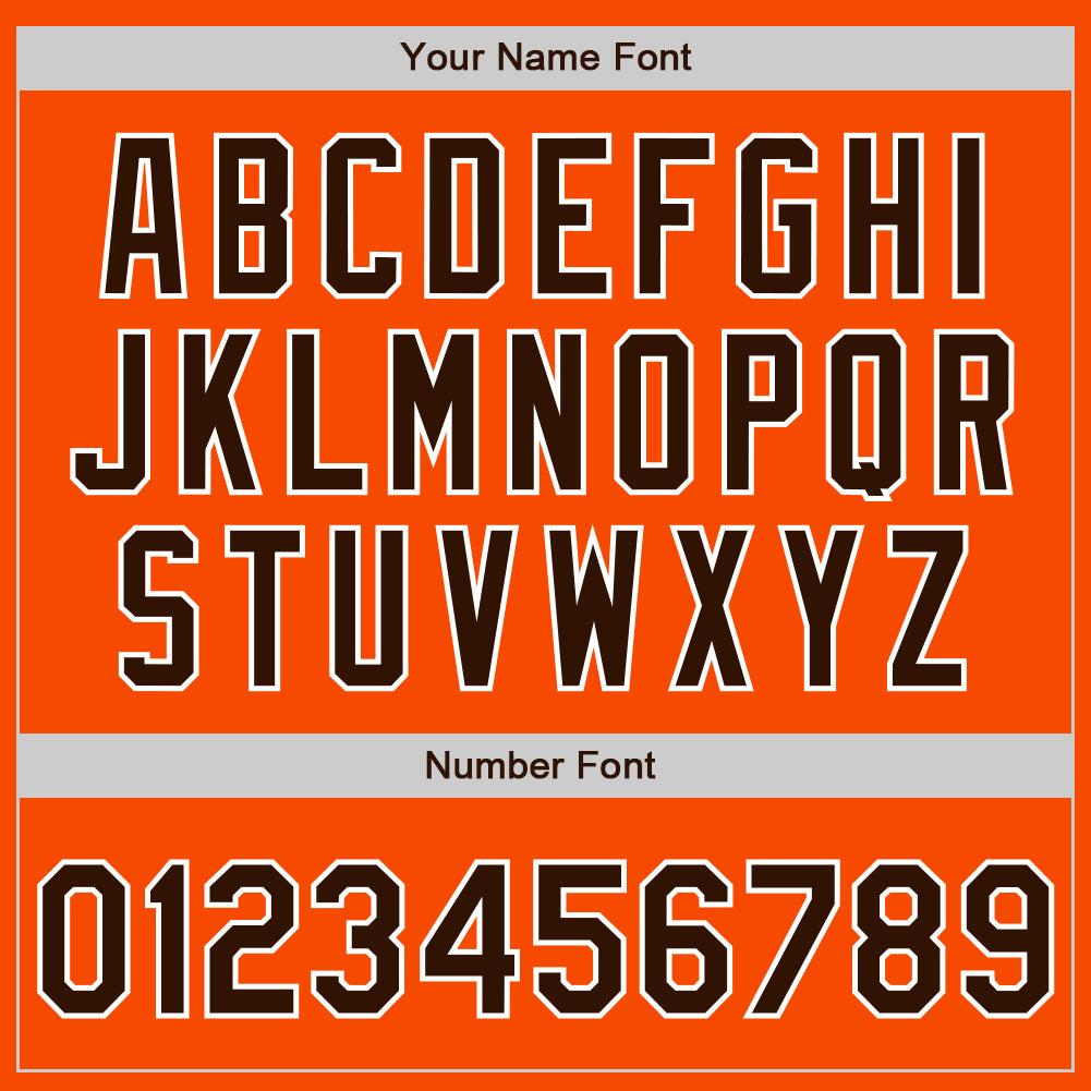 Custom Stitched Orange Brown-White Baseball Pullover Sweatshirt Hoodie