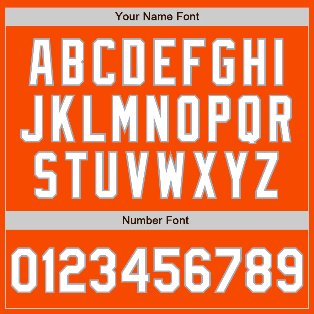 Custom Stitched Orange White-Gray Baseball Pullover Sweatshirt Hoodie