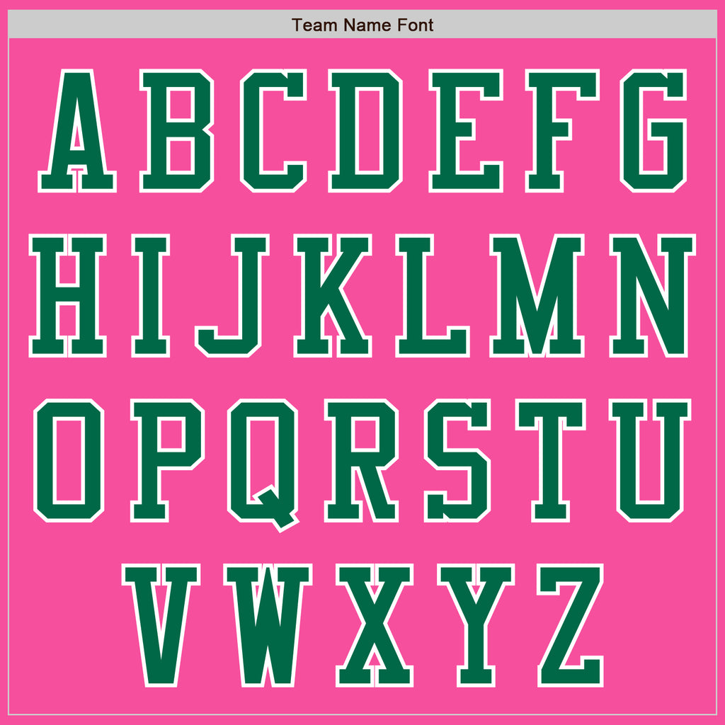 Custom Pink Kelly Green-White Authentic Baseball Jersey