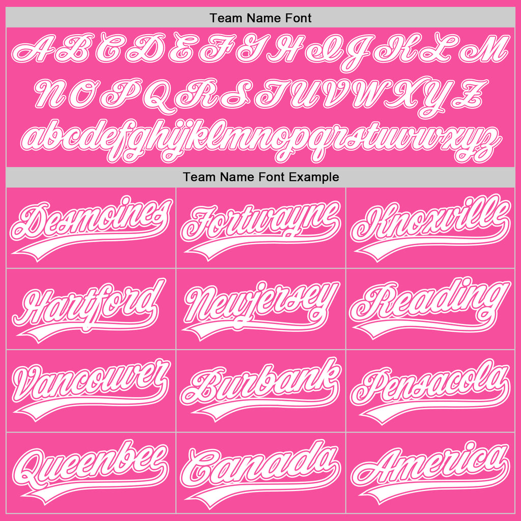 Custom Stitched Pink White-Pink Baseball Pullover Sweatshirt Hoodie