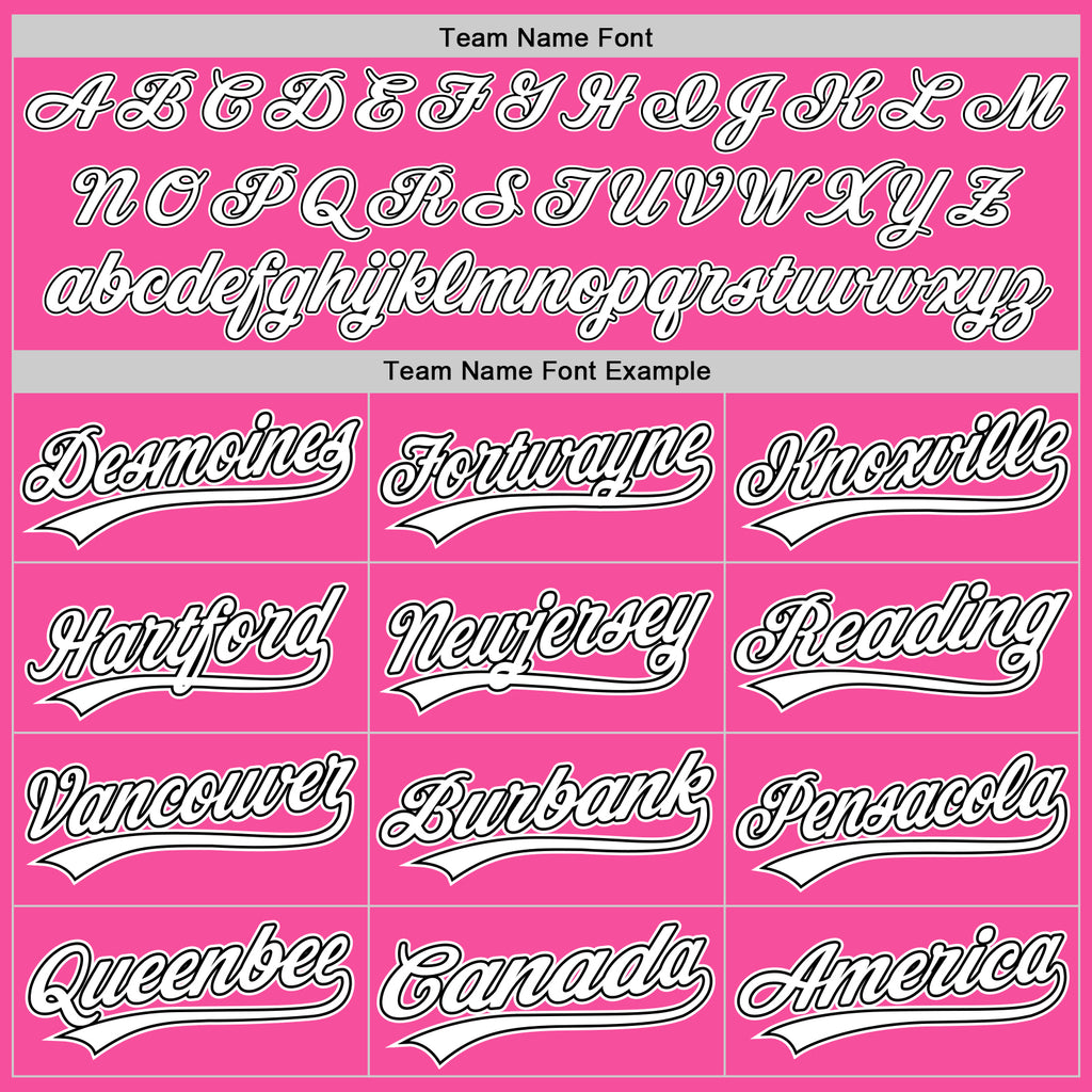 Custom Stitched Pink White-Black Baseball Pullover Sweatshirt Hoodie