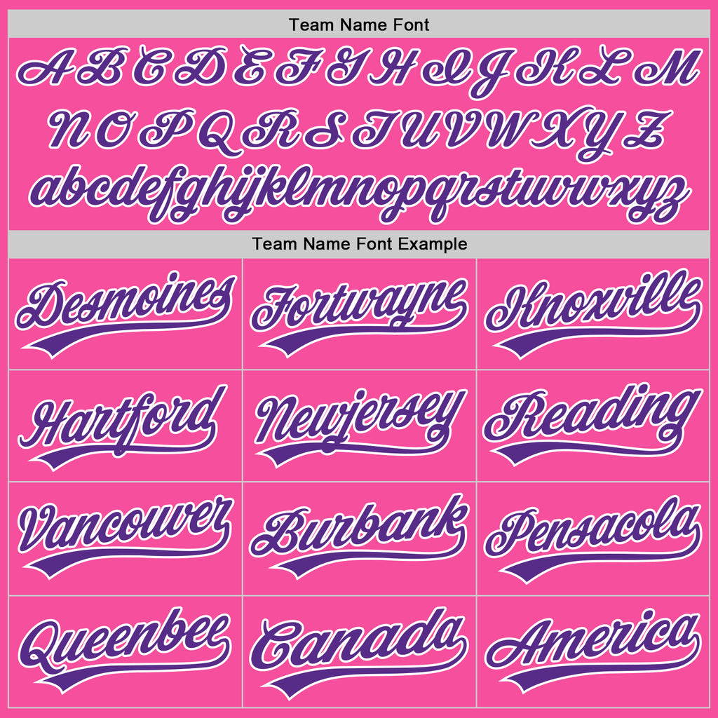 Custom Stitched Pink Purple-White Baseball Pullover Sweatshirt Hoodie