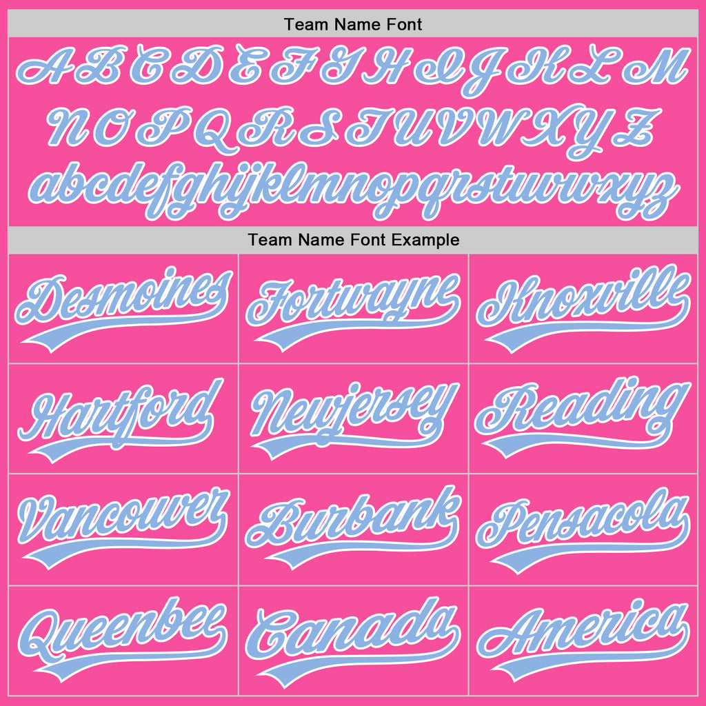 Custom Stitched Pink Light Blue-White Baseball Pullover Sweatshirt Hoodie