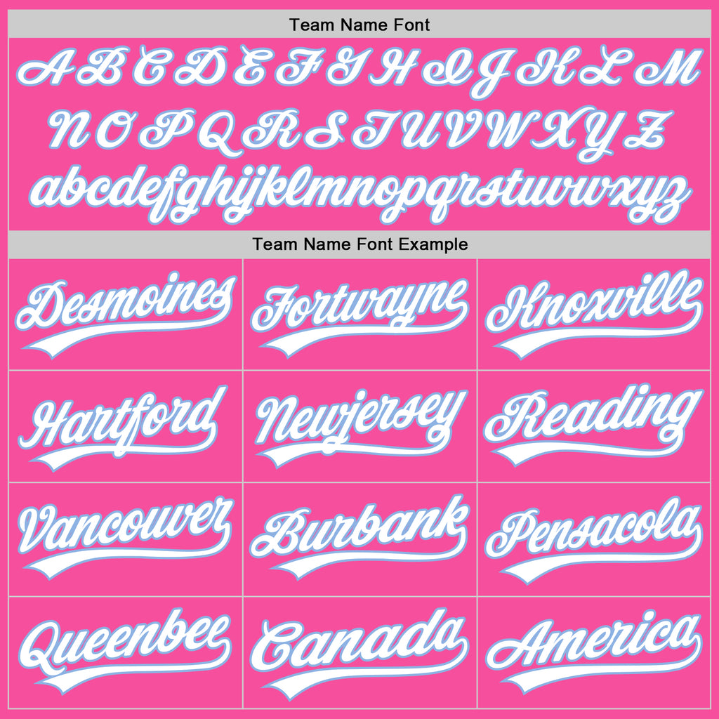 Custom Stitched Pink White-Light Blue Baseball Pullover Sweatshirt Hoodie