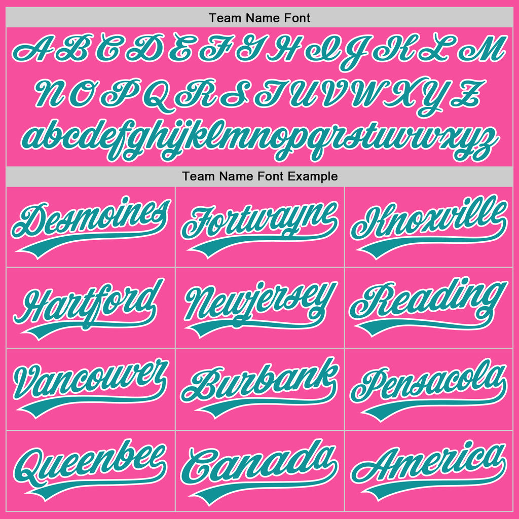 Custom Stitched Pink Teal-White Baseball Pullover Sweatshirt Hoodie