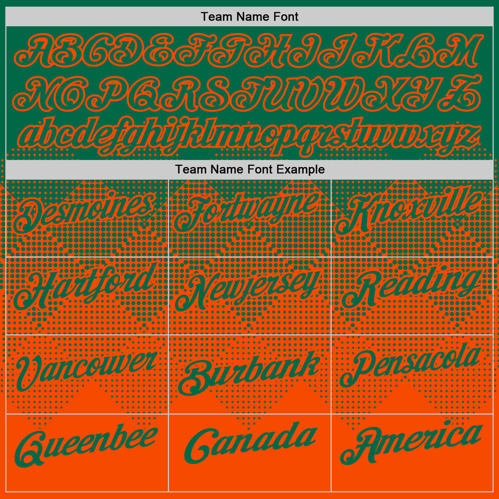 Custom Kelly Green Orange 3D Gradient Square Shape Performance Polo Shirt