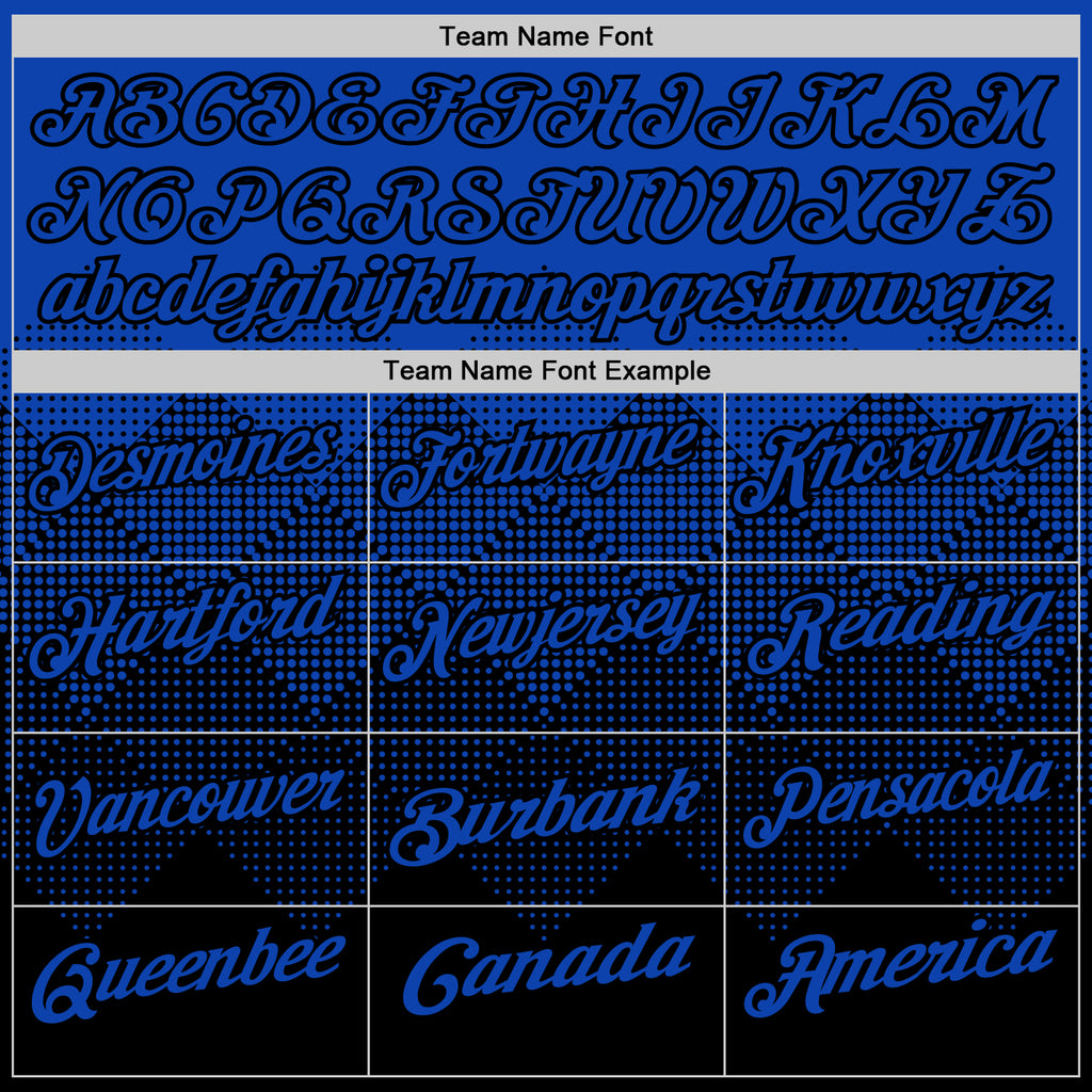 Custom Thunder Blue Black 3D Gradient Square Shape Performance Polo Shirt