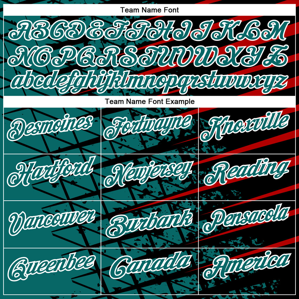 Custom Black Teal Red-White 3D Pattern Design Grid And Fragment Art Performance Polo Shirt