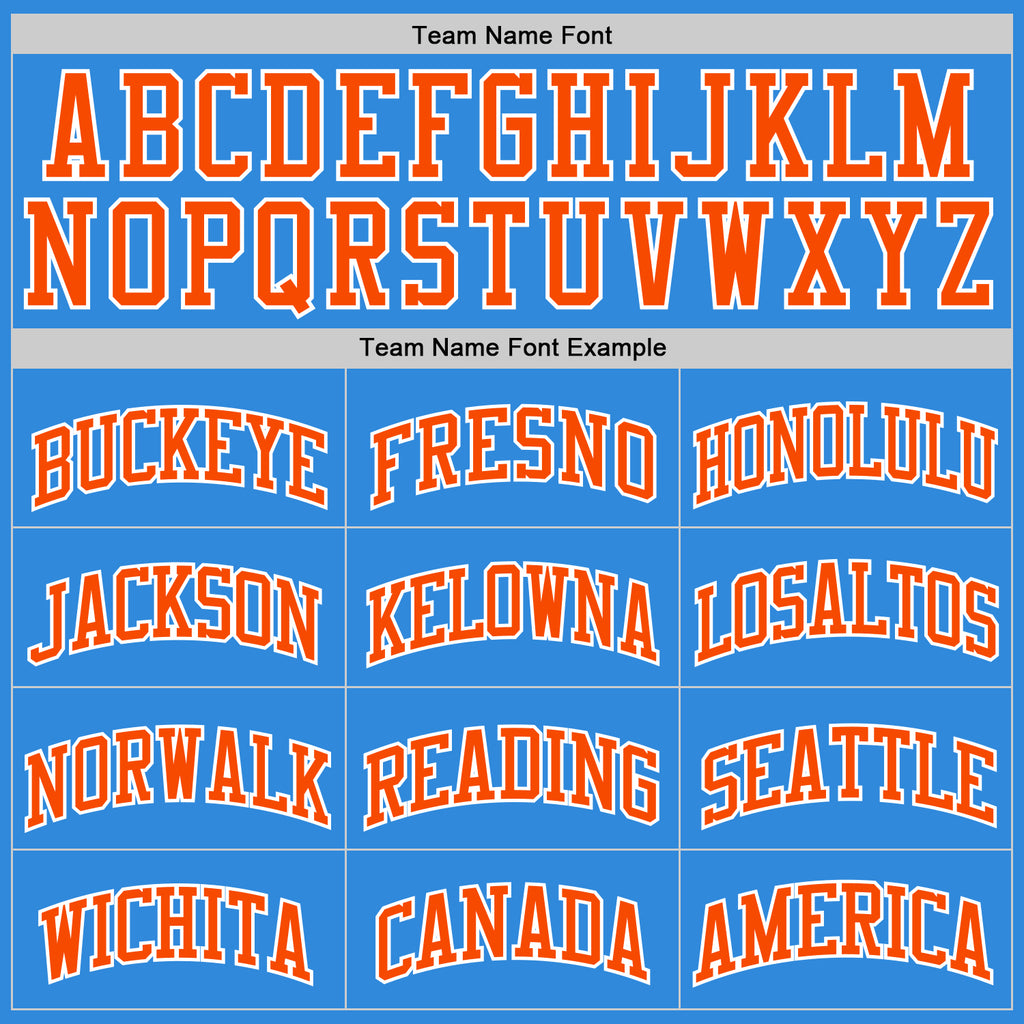 Custom Powder Blue Orange-White Authentic Basketball Jersey