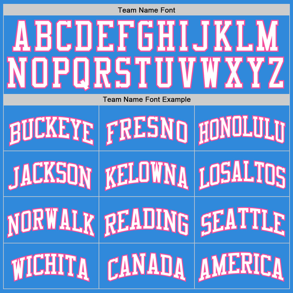 Custom Powder Blue White-Pink Authentic Basketball Jersey