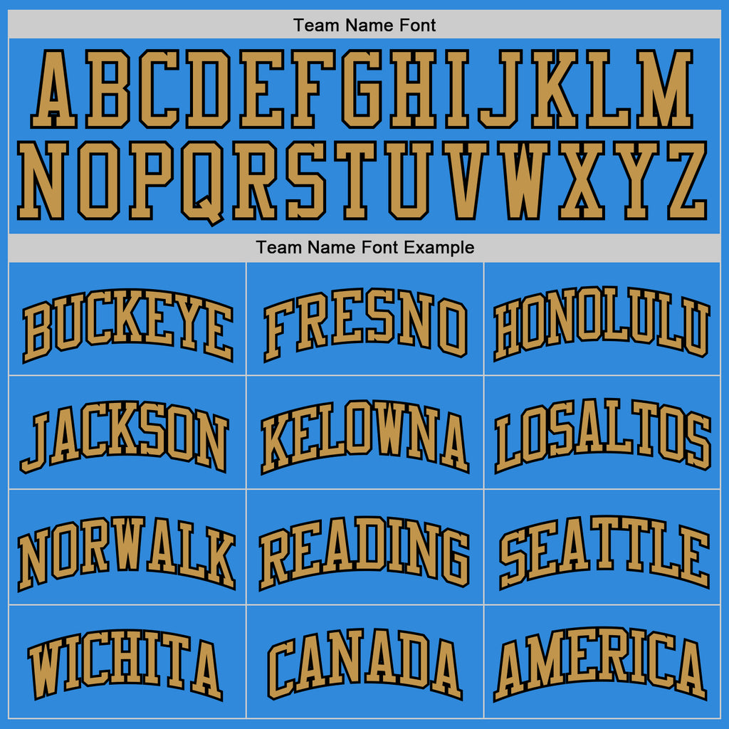 Custom Powder Blue Old Gold-Black Authentic Basketball Jersey