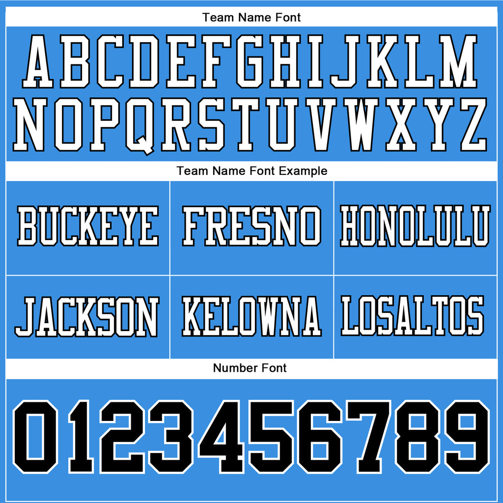 Custom Powder Blue Black-White Authentic Football Jersey