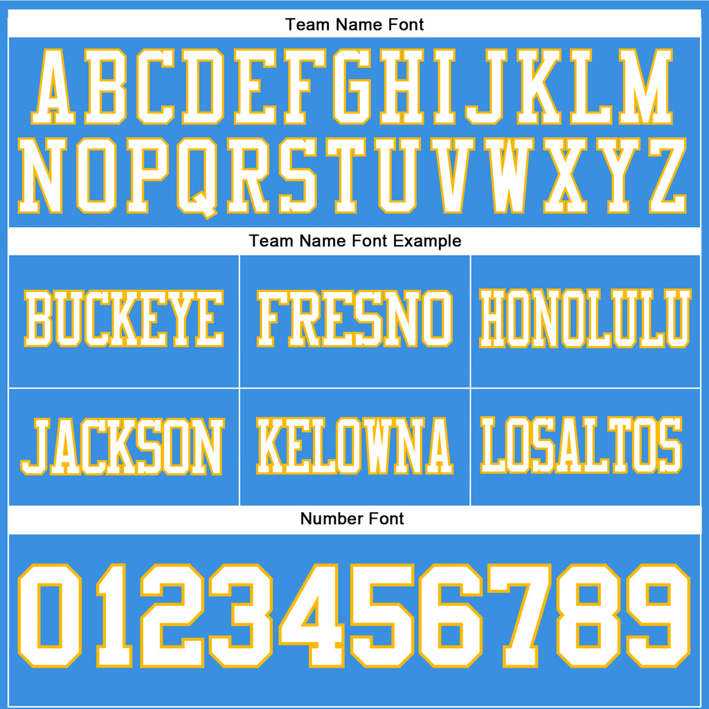 Custom Powder Blue White-Gold Authentic Football Jersey