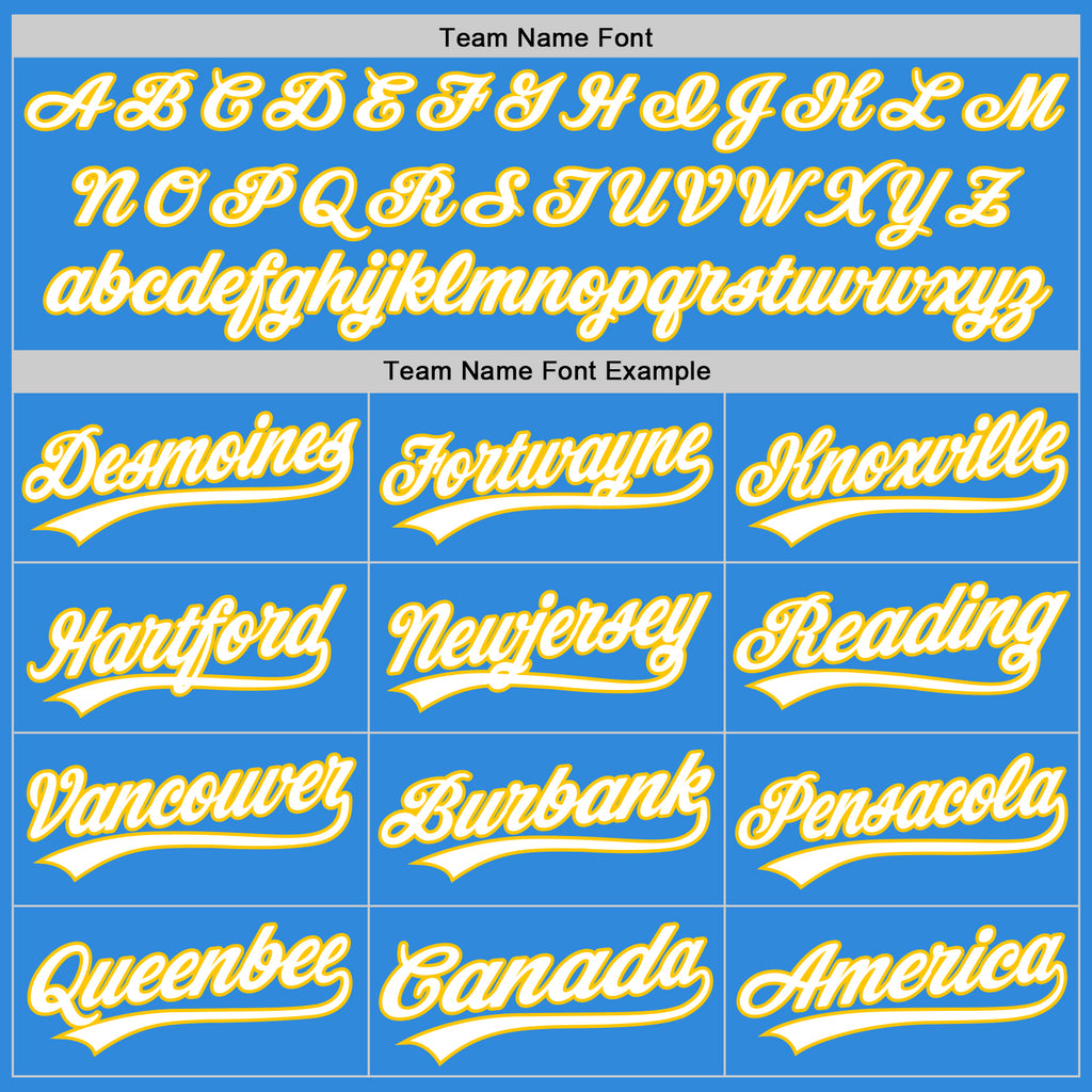 Custom Stitched Powder Blue White-Yellow Baseball Pullover Sweatshirt Hoodie