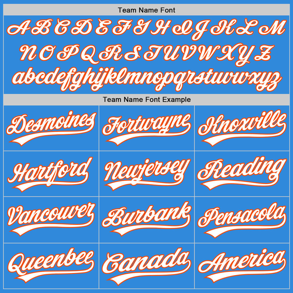 Custom Stitched Powder Blue White-Orange Baseball Pullover Sweatshirt Hoodie