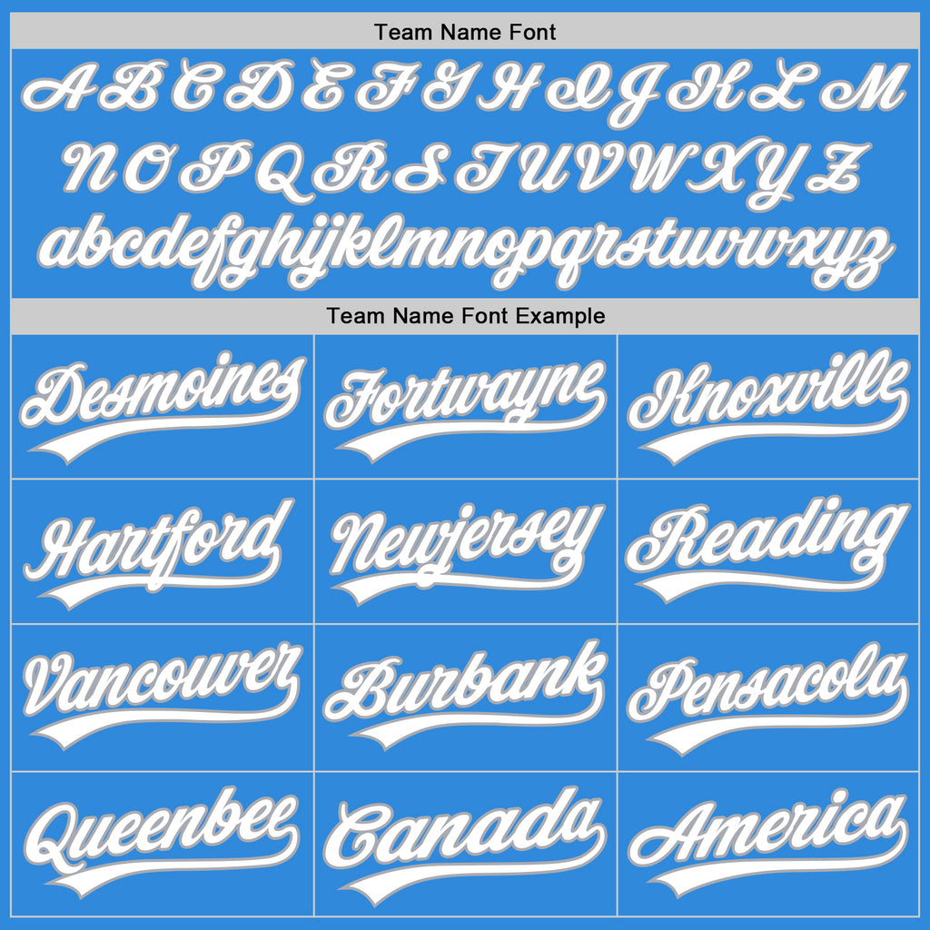 Custom Stitched Powder Blue White-Gray Baseball Pullover Sweatshirt Hoodie