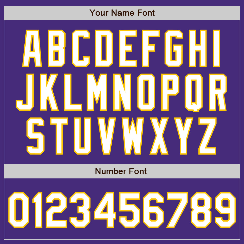 Custom Purple White-Yellow Authentic Baseball Jersey