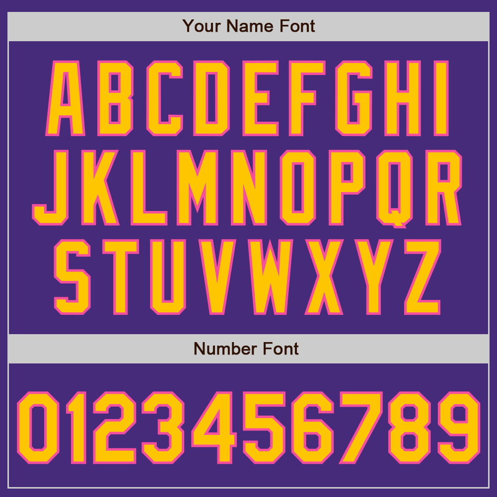 Custom Purple Yellow-Pink Authentic Baseball Jersey