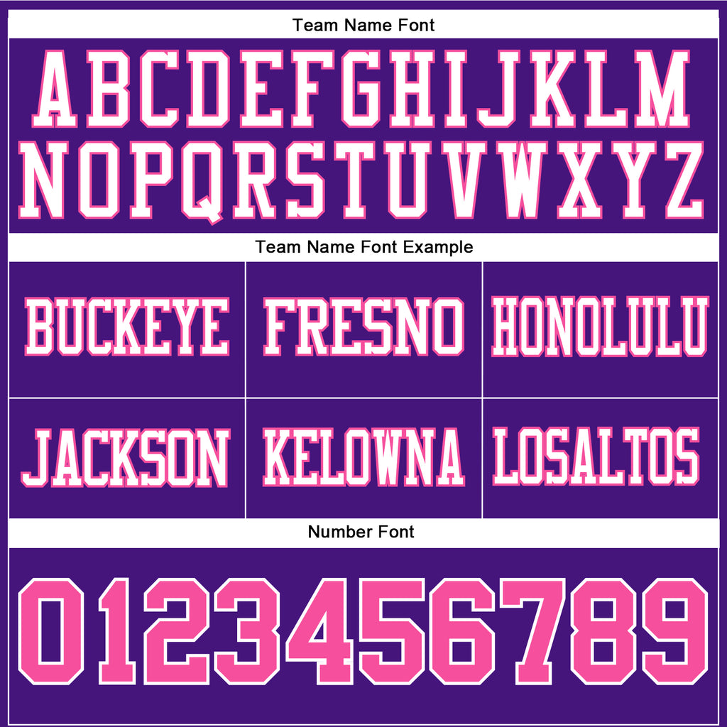 Custom Purple Pink-White Authentic Football Jersey