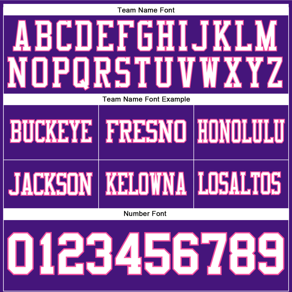 Custom Purple White-Pink Authentic Football Jersey