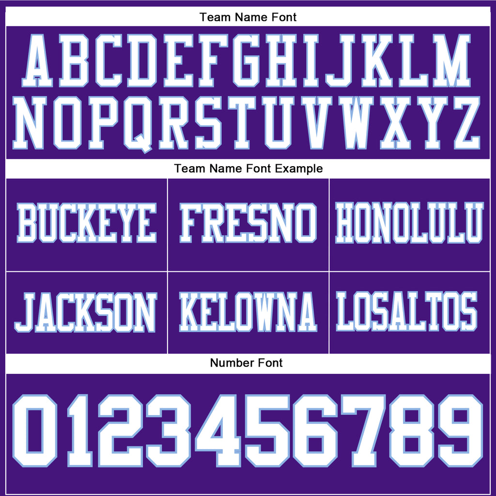 Custom Purple White-Light Blue Authentic Football Jersey