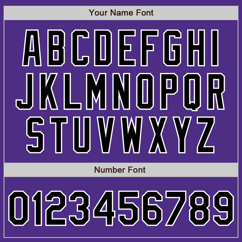 Custom Stitched Purple Black-White Baseball Pullover Sweatshirt Hoodie