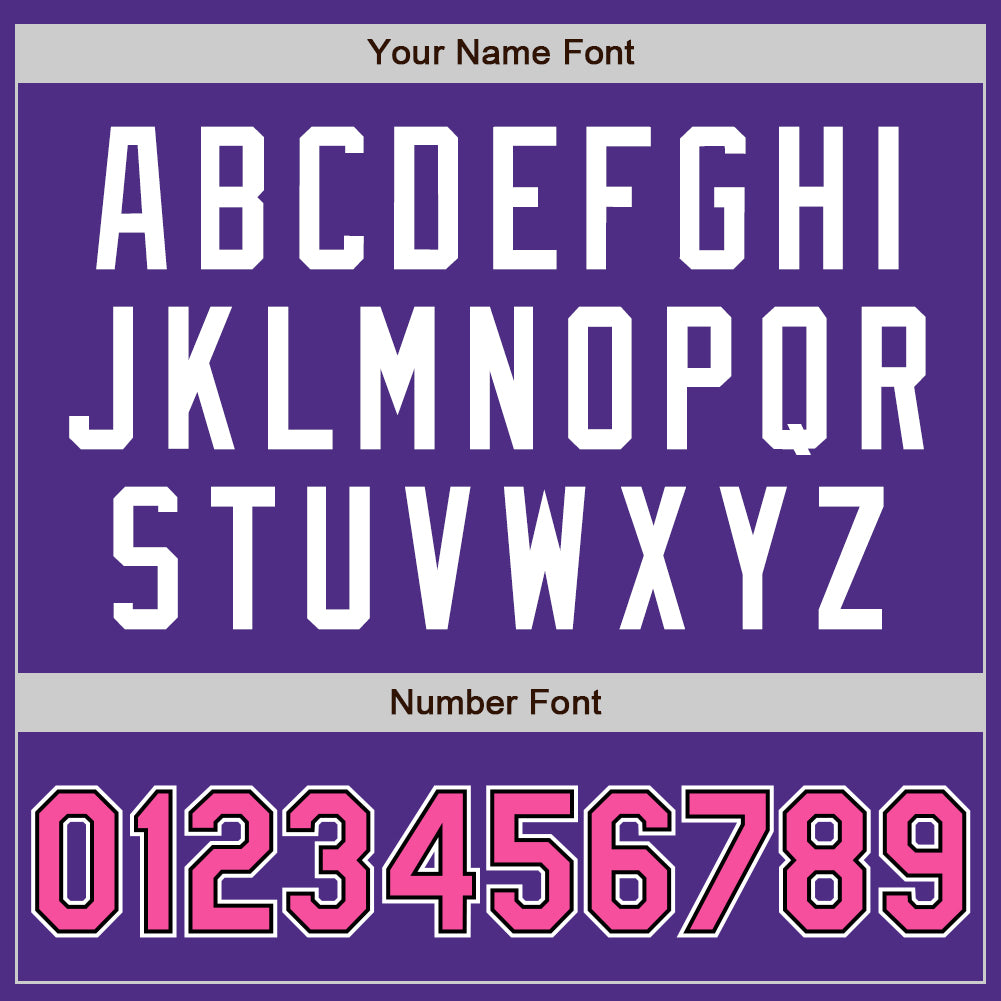 Custom Stitched Purple Pink Black-White Baseball Pullover Sweatshirt Hoodie