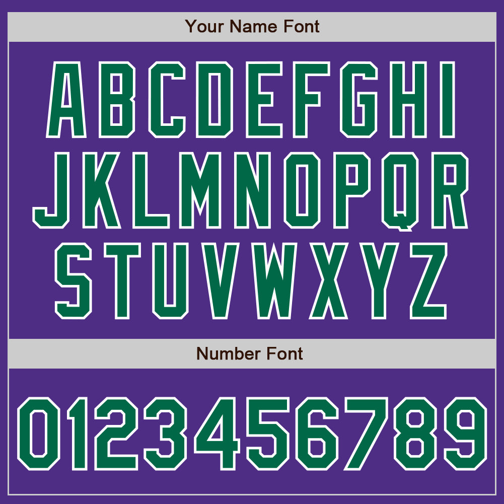 Custom Stitched Purple Kelly Green-White Baseball Pullover Sweatshirt Hoodie