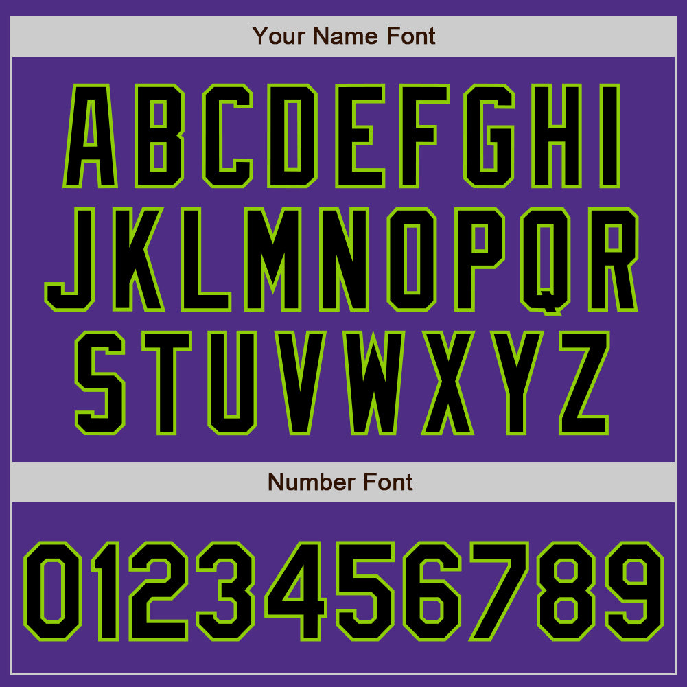 Custom Stitched Purple Black-Neon Green Baseball Pullover Sweatshirt Hoodie