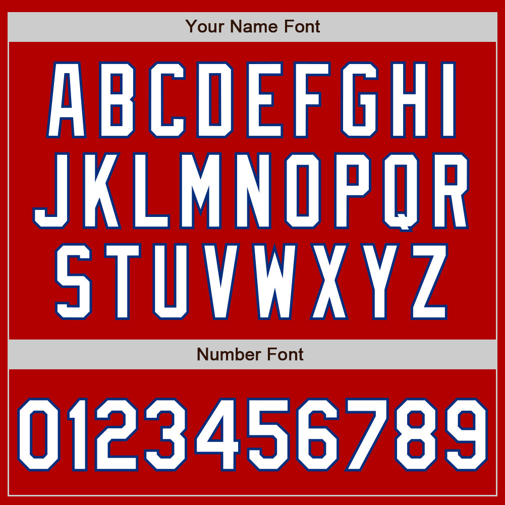 Custom Red White-Royal Authentic Baseball Jersey