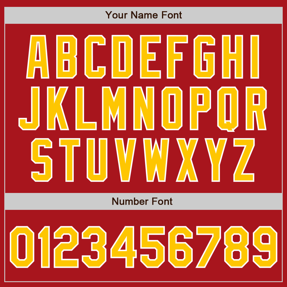 Custom Stitched Red Yellow-White Baseball Pullover Sweatshirt Hoodie