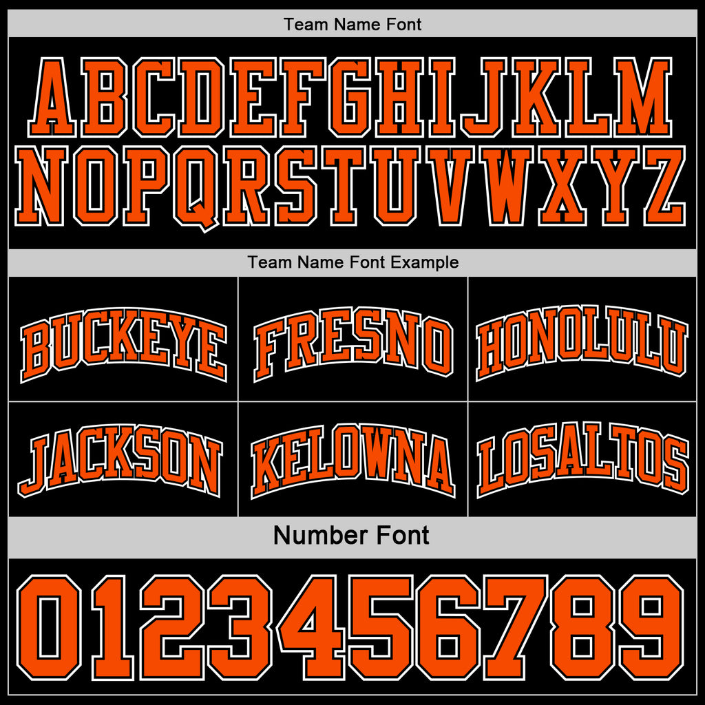 Custom Reversible Black Orange-White Double Side Authentic Basketball Jersey