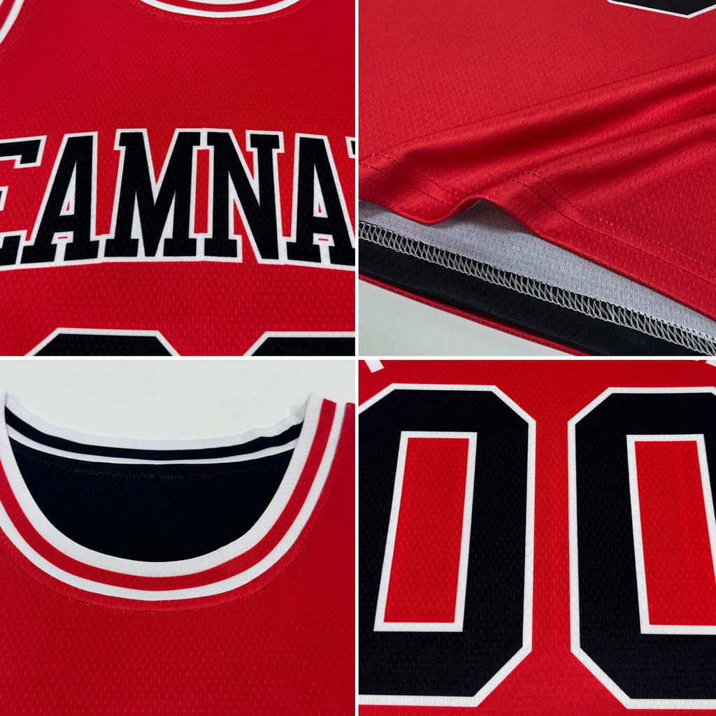 Custom Reversible Black White-Gray Double Side Authentic Basketball Jersey