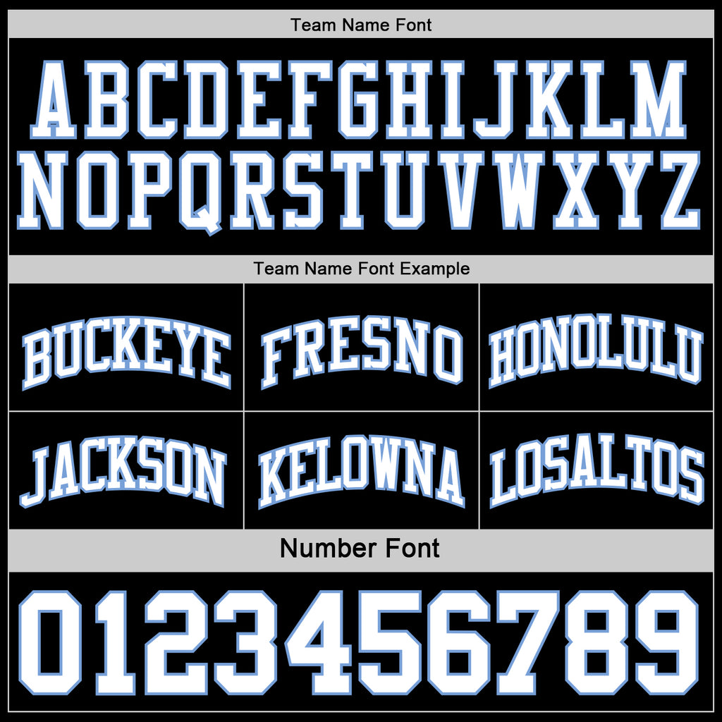 Custom Reversible Black White-Light Blue Double Side Authentic Basketball Jersey