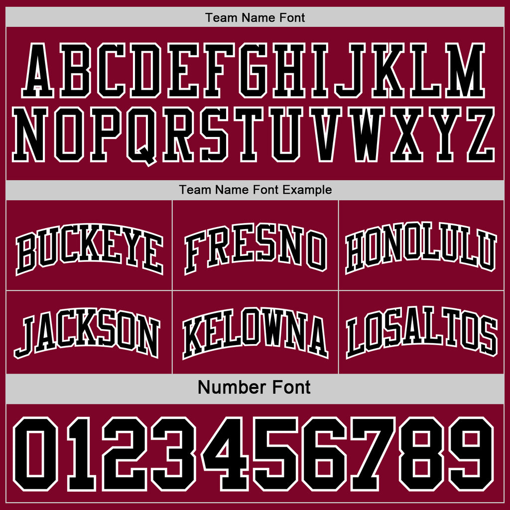 Custom Reversible Black Maroon-White Double Side Authentic Basketball Jersey