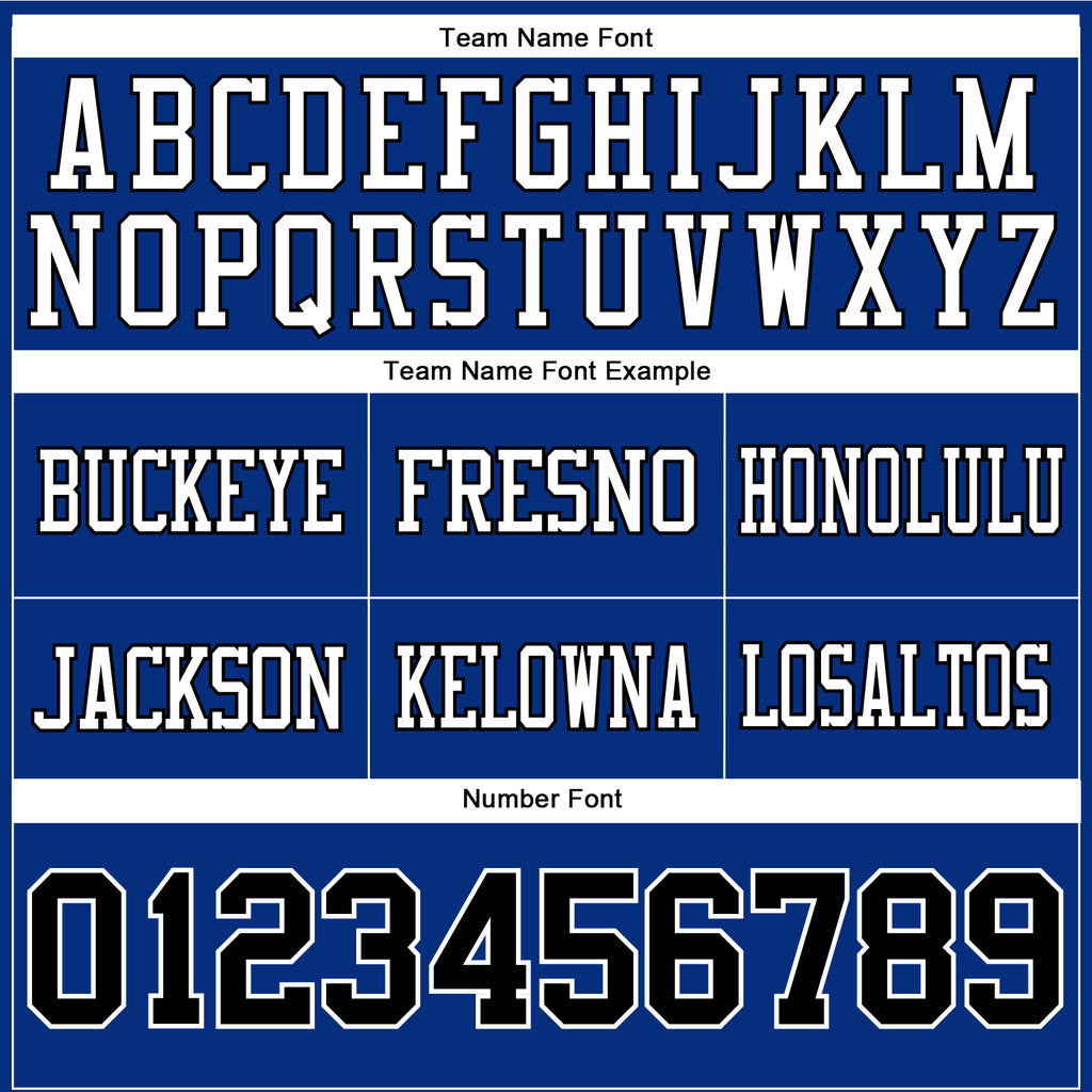 Custom Royal Black-White Mesh Authentic Football Jersey