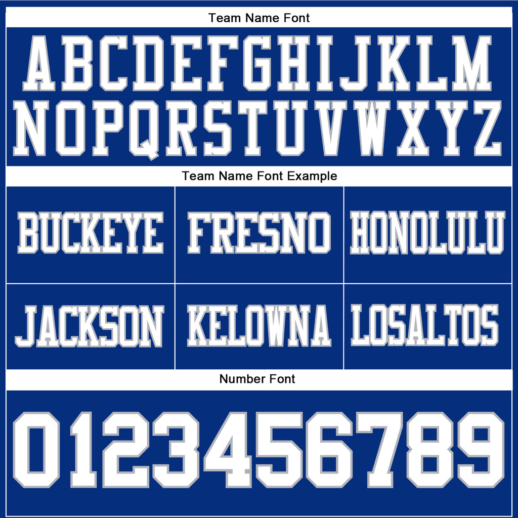 Custom Royal White-Gray Mesh Authentic Football Jersey