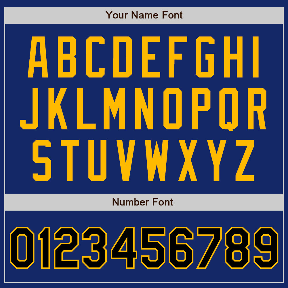 Custom Stitched Royal Black-Gold Baseball Pullover Sweatshirt Hoodie