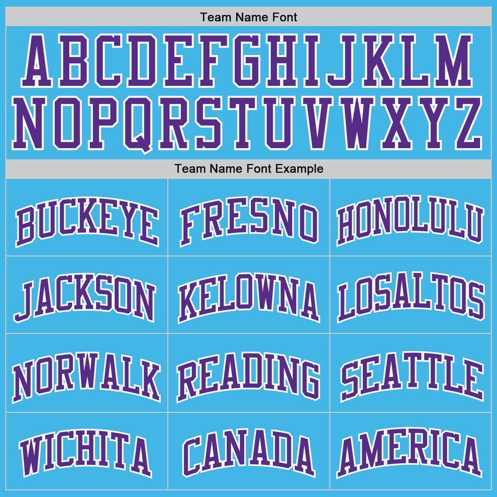 Custom Sky Blue Purple-White Authentic Basketball Jersey