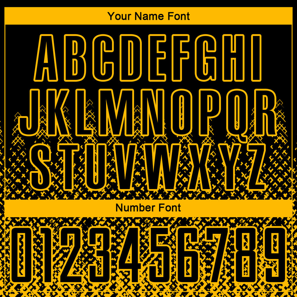 Custom Black Gold Geometric Shape Sublimation Soccer Uniform Jersey