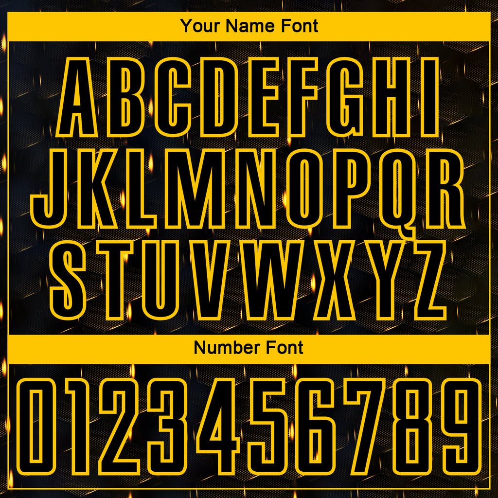 Custom Black Yellow Geometric Shape Sublimation Soccer Uniform Jersey