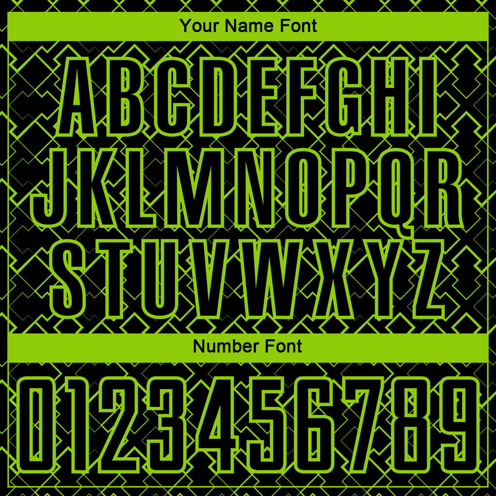 Custom Black Neon Green Geometric Shape Sublimation Soccer Uniform Jersey