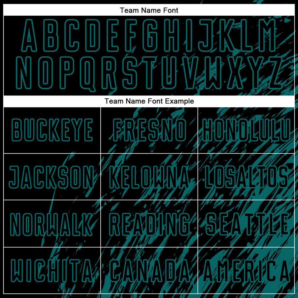 Custom Black Teal Splash Sublimation Soccer Uniform Jersey