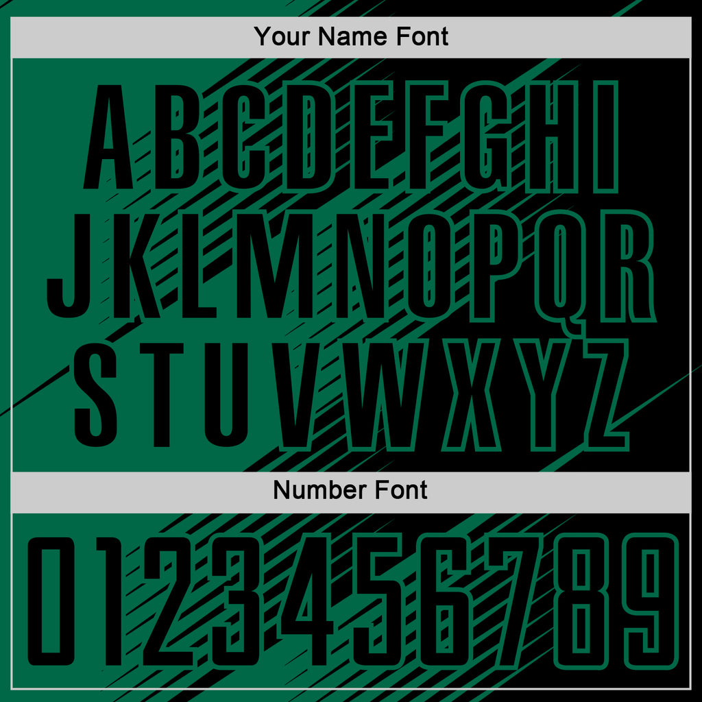 Custom Black Kelly Green Line Sublimation Soccer Uniform Jersey