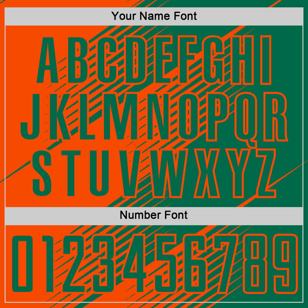 Custom Kelly Green Orange Line Sublimation Soccer Uniform Jersey