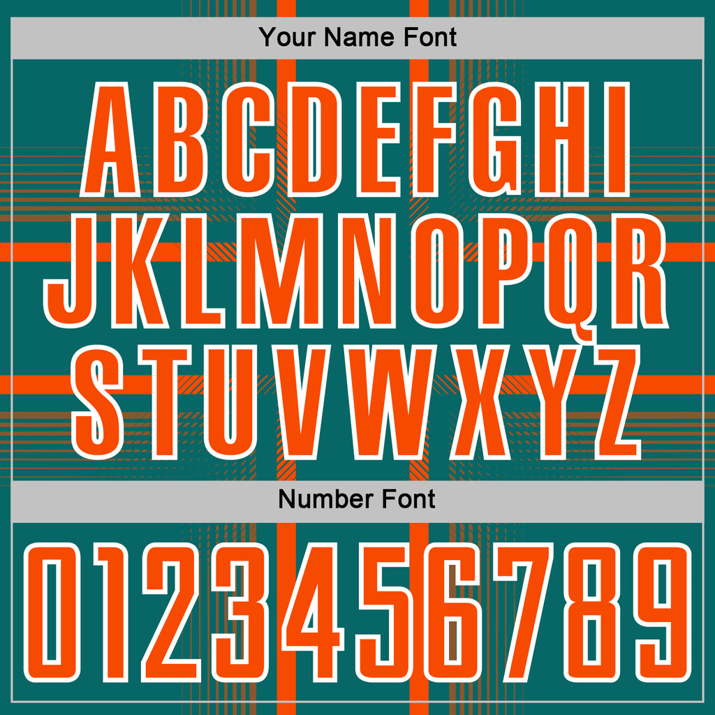 Custom Teal Orange-White Lines Sublimation Soccer Uniform Jersey