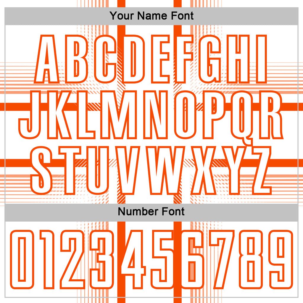 Custom White Orange Lines Sublimation Soccer Uniform Jersey